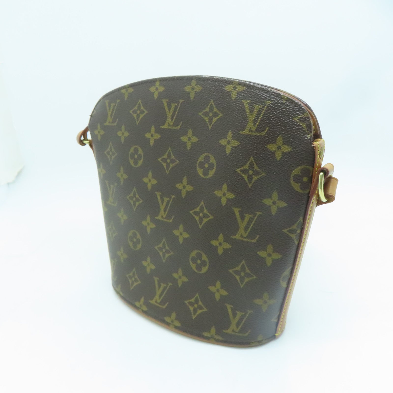 LOUIS VUITTON Monogram Drouot金扣肩背袋啡色
