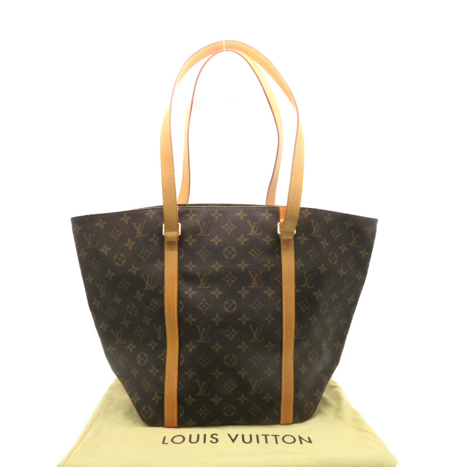 LOUIS VUITTON Monogram Sac Shopping Bag brown