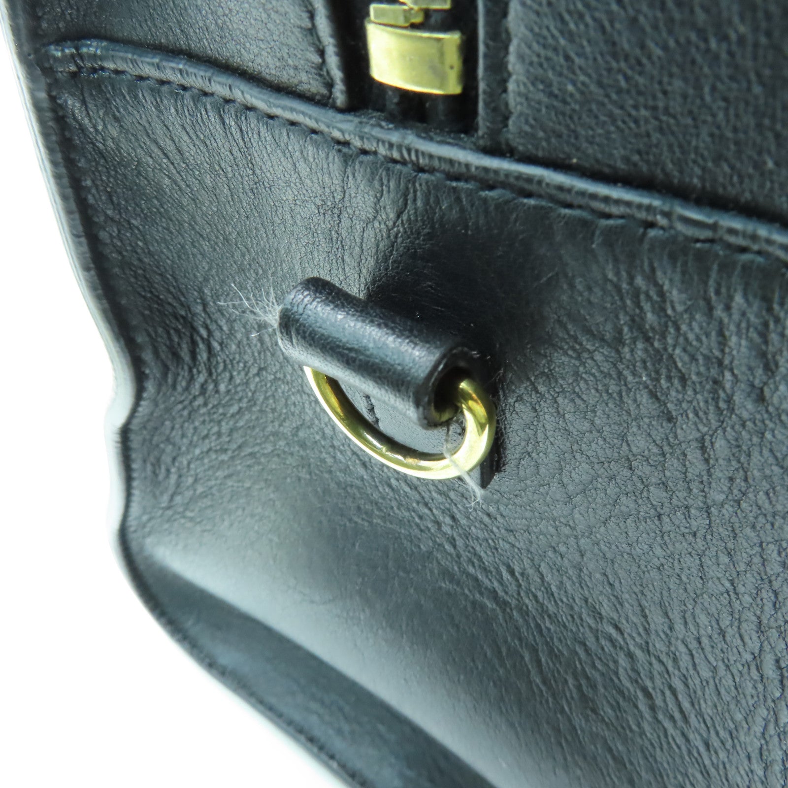 SAINT LAURENT 牛皮皮革2 Way Shoulder金扣手挽肩背兩用袋黑色