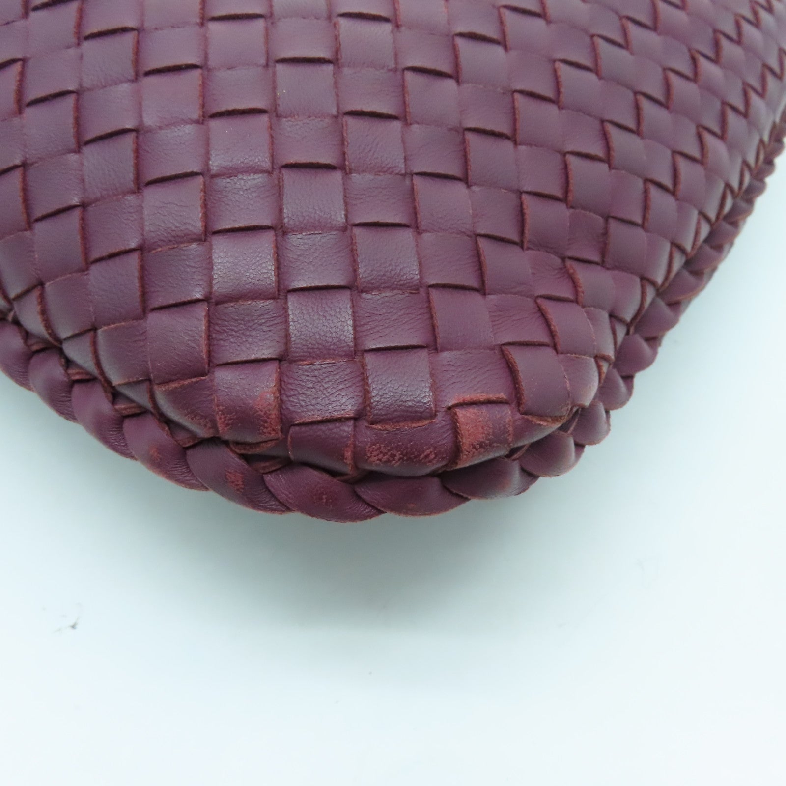 BOTTEGA VENETA 織紋皮革Shoulder Bag金扣肩背袋紫色
