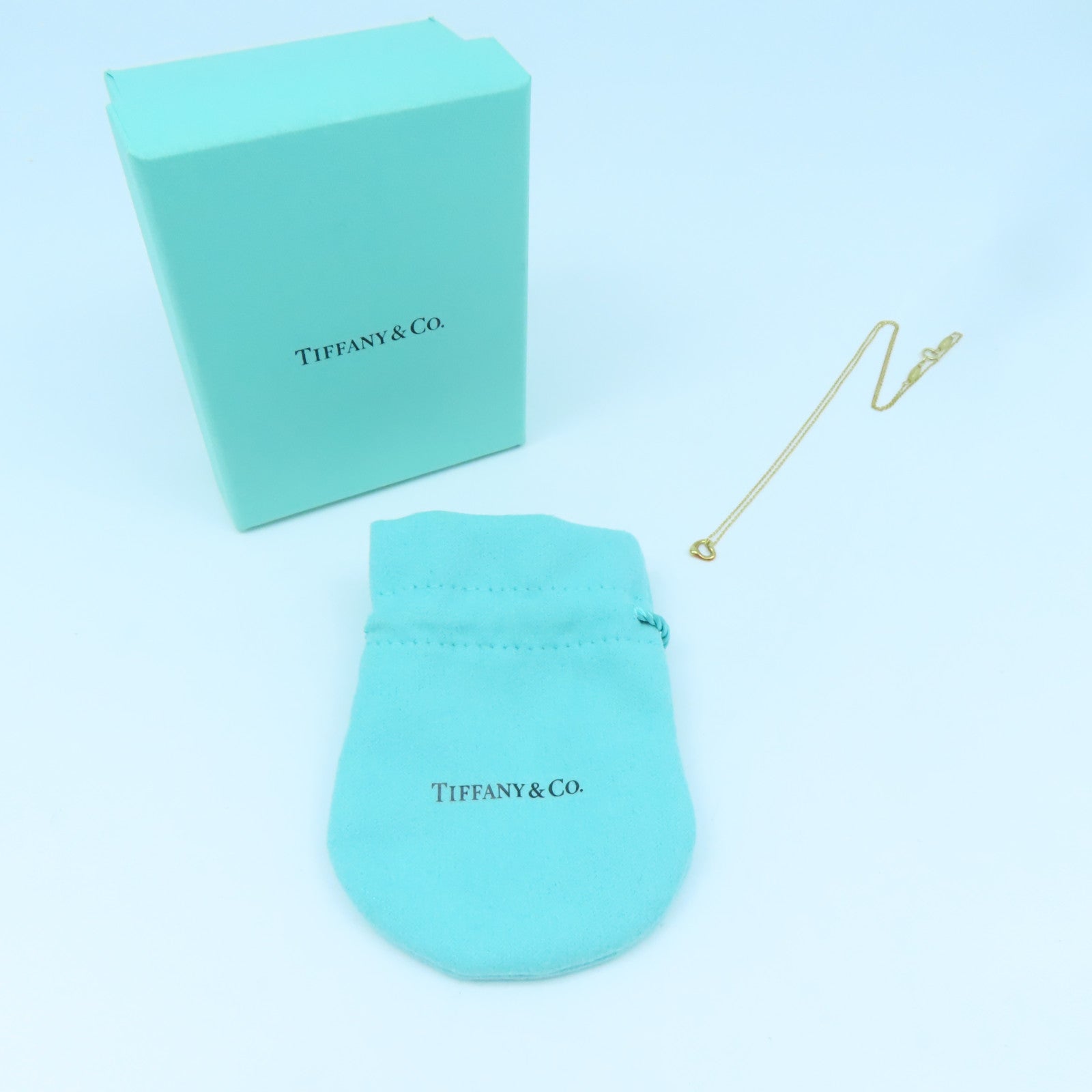 TIFFANY＆CO 【激減優惠】18K黃金Heart Necklace項鍊金色