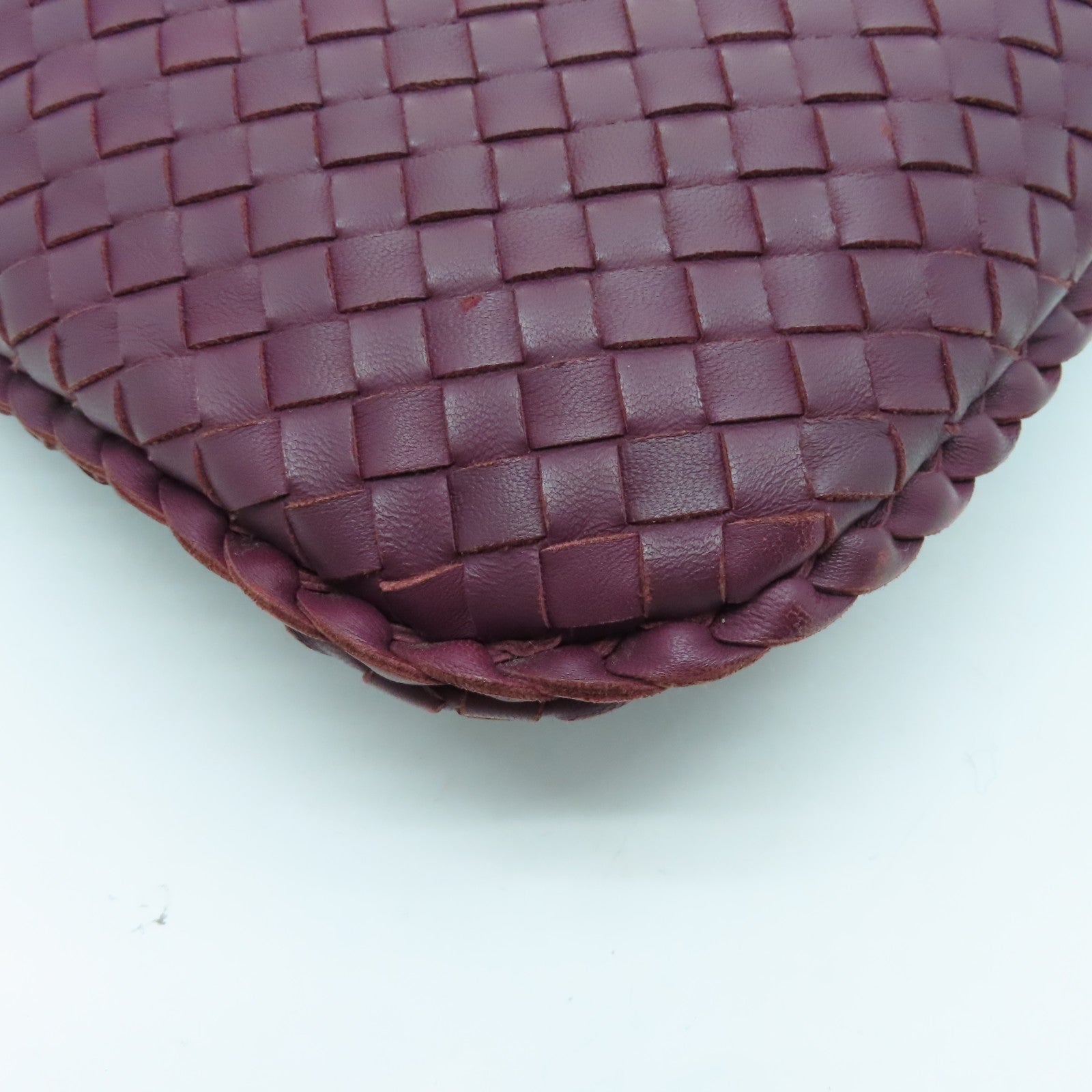 BOTTEGA VENETA 織紋皮革Shoulder Bag金扣肩背袋紫色