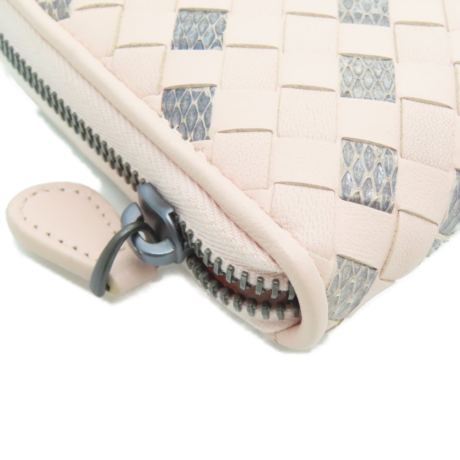 BOTTEGA VENETA 【激減優惠】羊皮皮革Long Wallet錢包粉紅色