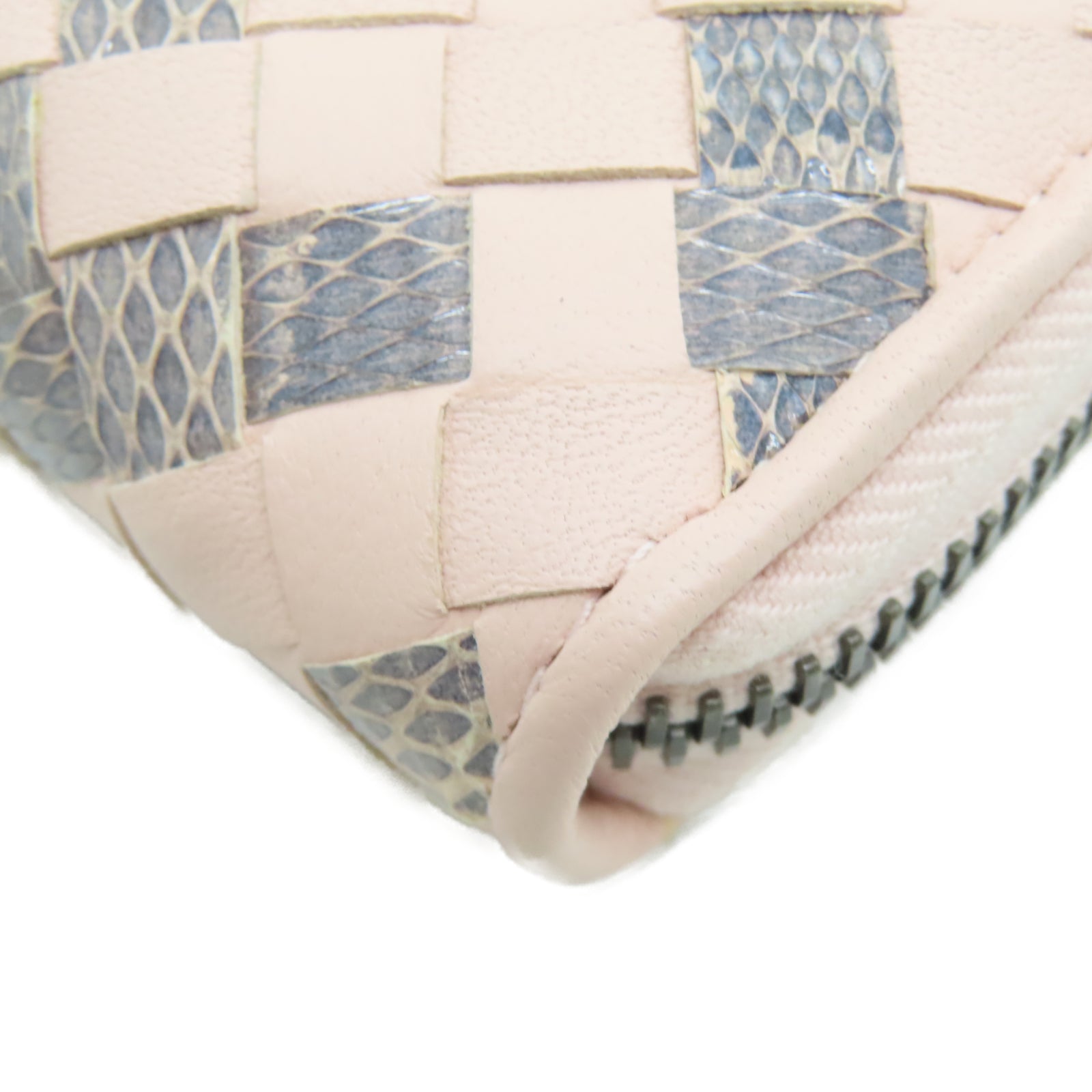 BOTTEGA VENETA 【激減優惠】羊皮皮革Long Wallet錢包粉紅色
