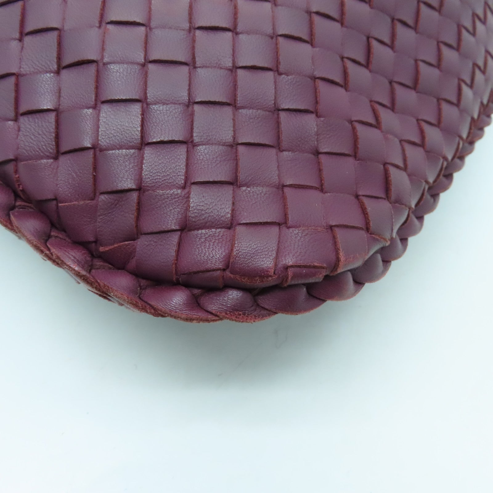 BOTTEGA VENETA 織紋皮革Shoulder Bag金扣肩背袋紫色