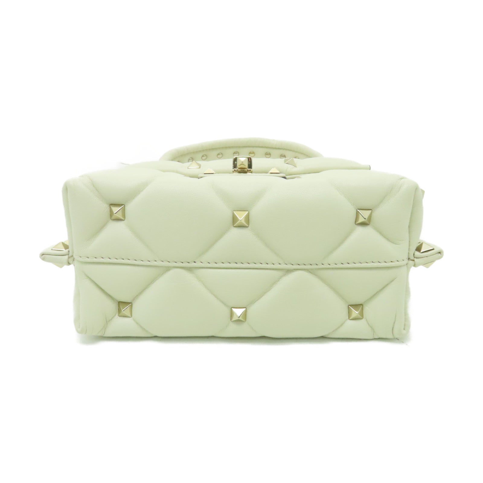 Valentino 羊皮皮革Garavani Rockstud Spike金扣鏈帶肩背袋白色