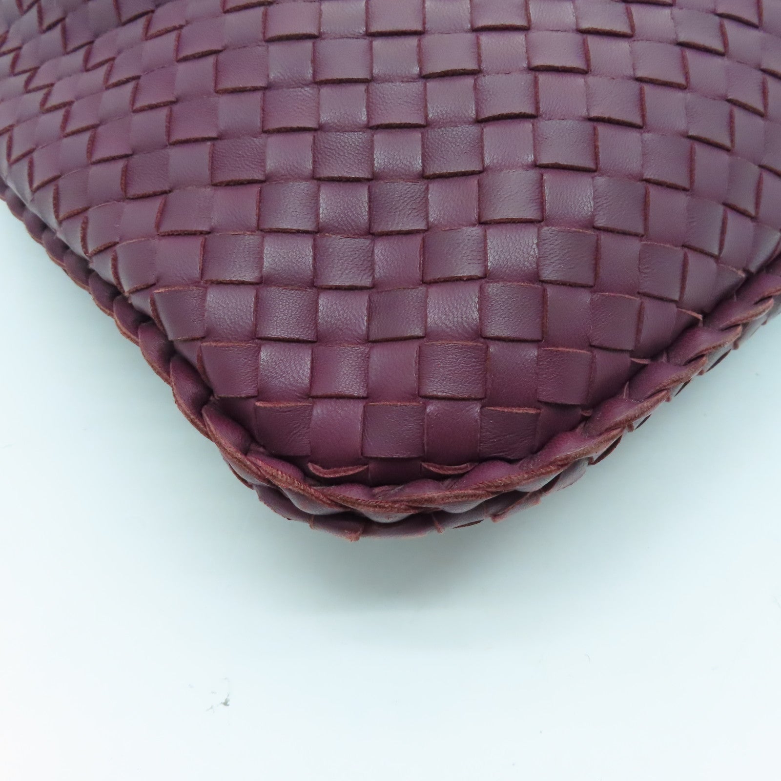BOTTEGA VENETA 織紋皮革Shoulder Bag金扣肩背袋紫色