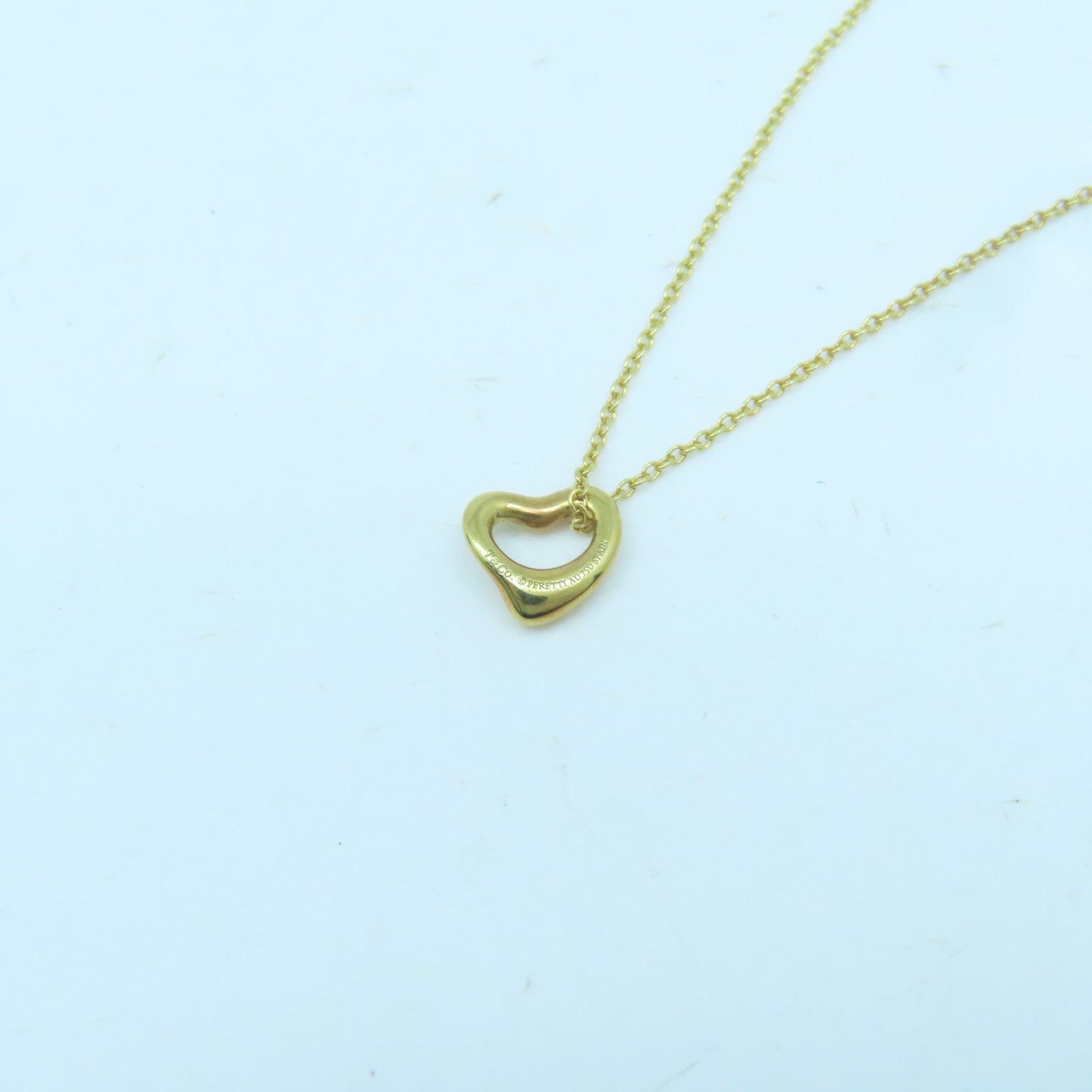 TIFFANY＆CO 【激減優惠】18K黃金Heart Necklace項鍊金色