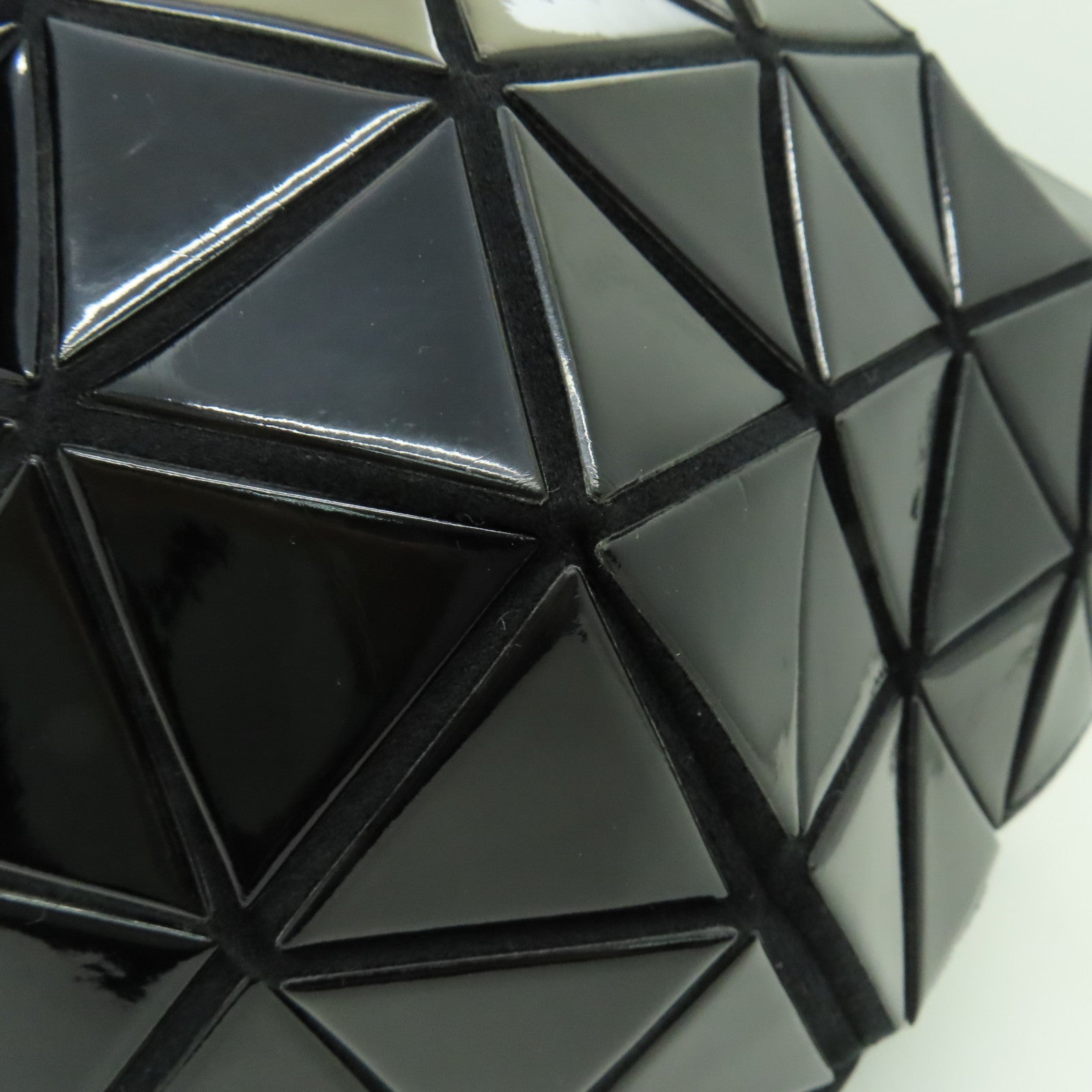 ISSEY MIYAKE PVC Bao Bao銀扣肩背袋黑色