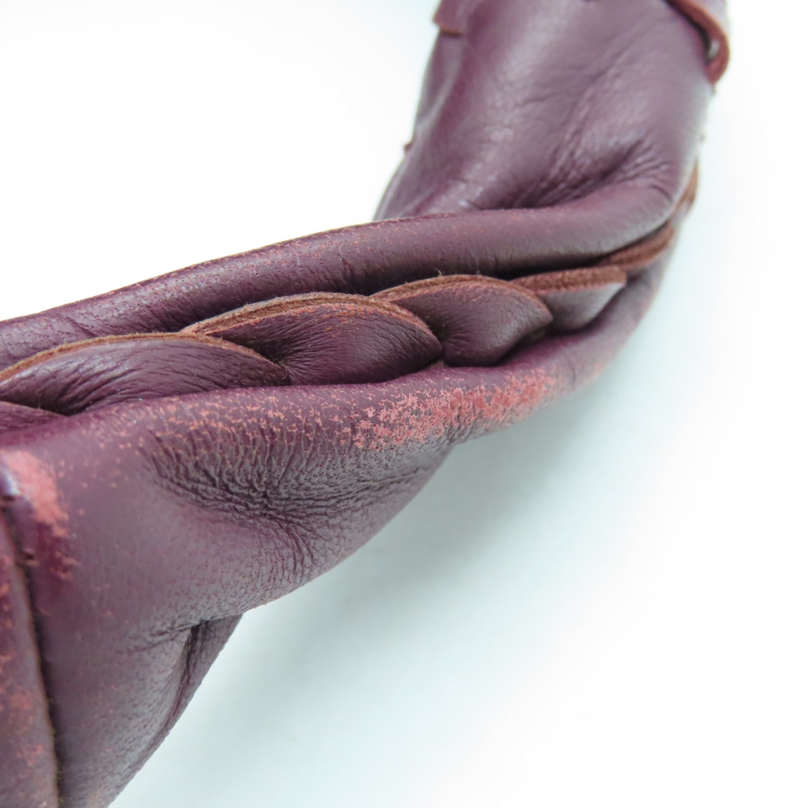 BOTTEGA VENETA 織紋皮革Shoulder Bag金扣肩背袋紫色
