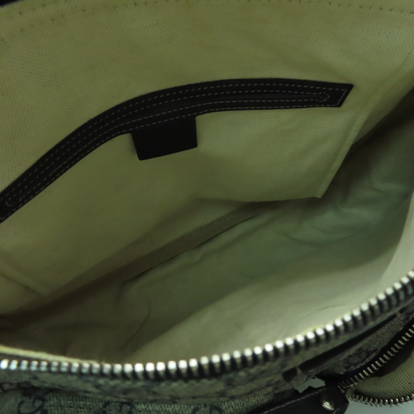 GUCCI 塗層帆布Shoulder Bag銀扣肩背袋藍色