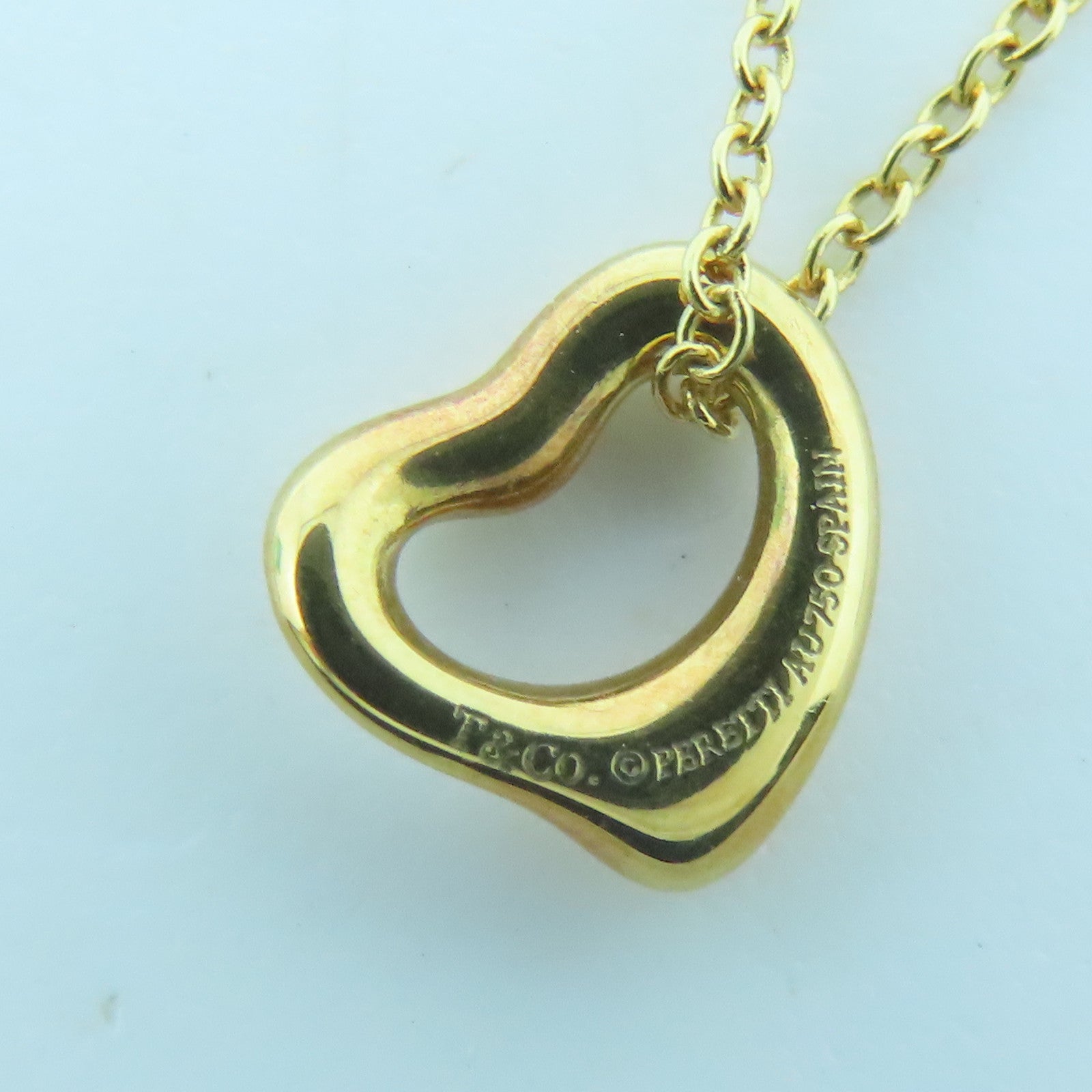 TIFFANY＆CO 【激減優惠】18K黃金Heart Necklace項鍊金色