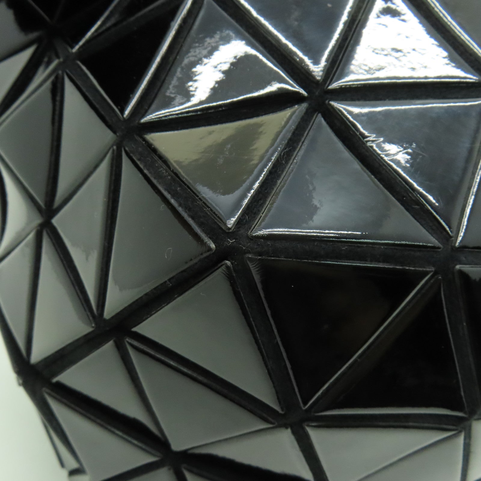 ISSEY MIYAKE PVC Bao Bao銀扣肩背袋黑色