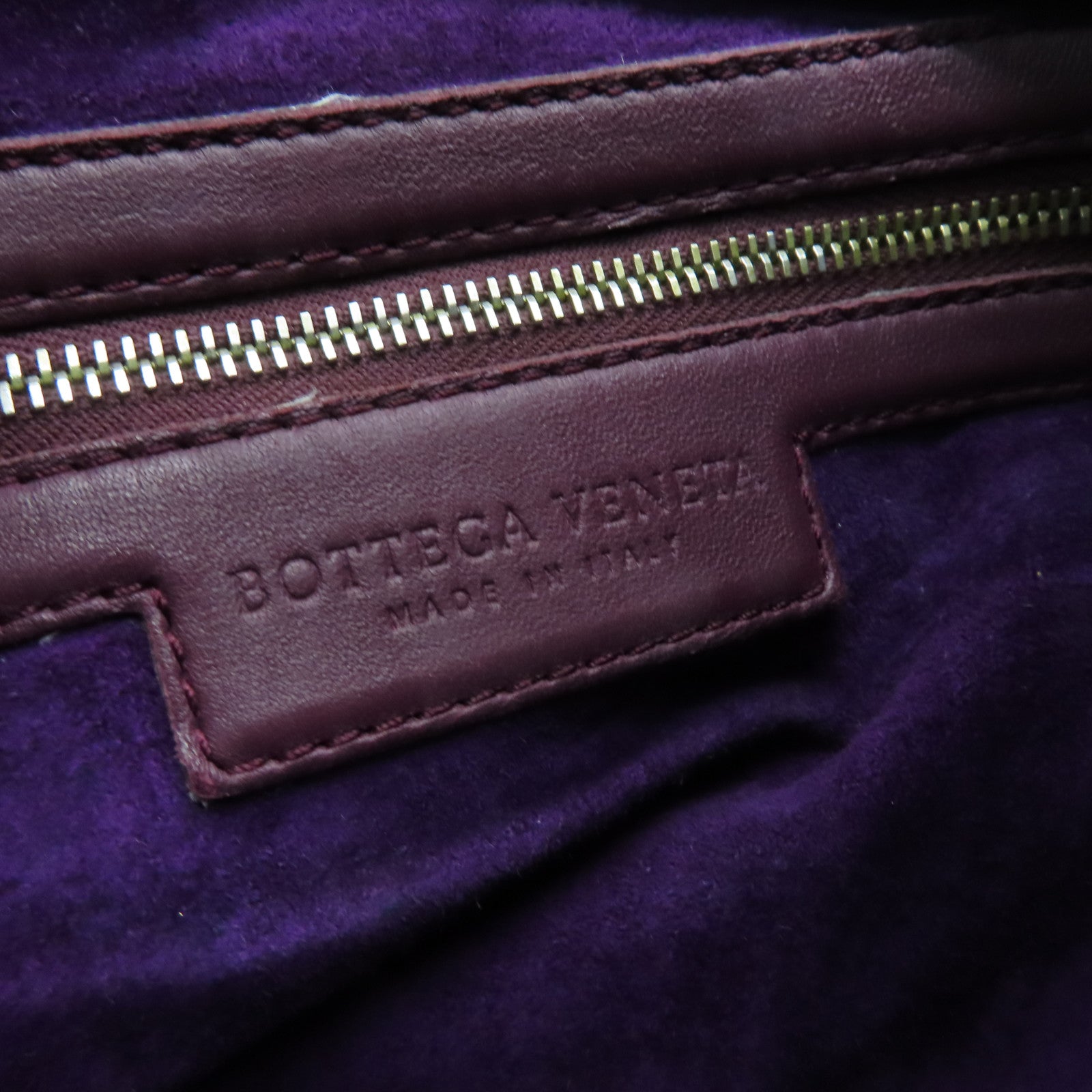 BOTTEGA VENETA 織紋皮革Shoulder Bag金扣肩背袋紫色