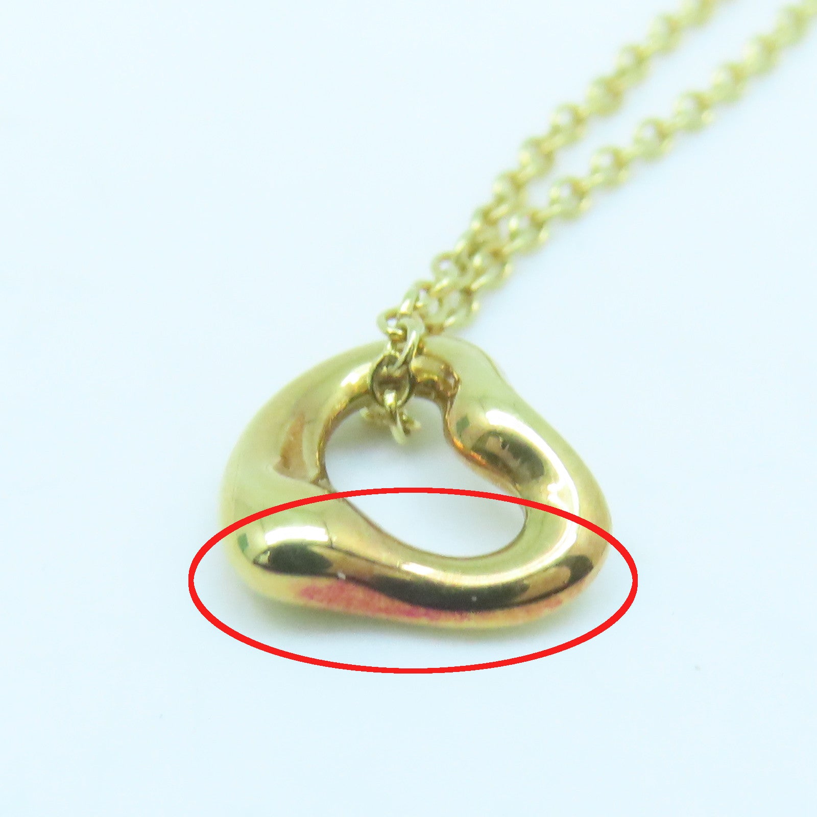 TIFFANY＆CO 【激減優惠】18K黃金Heart Necklace項鍊金色