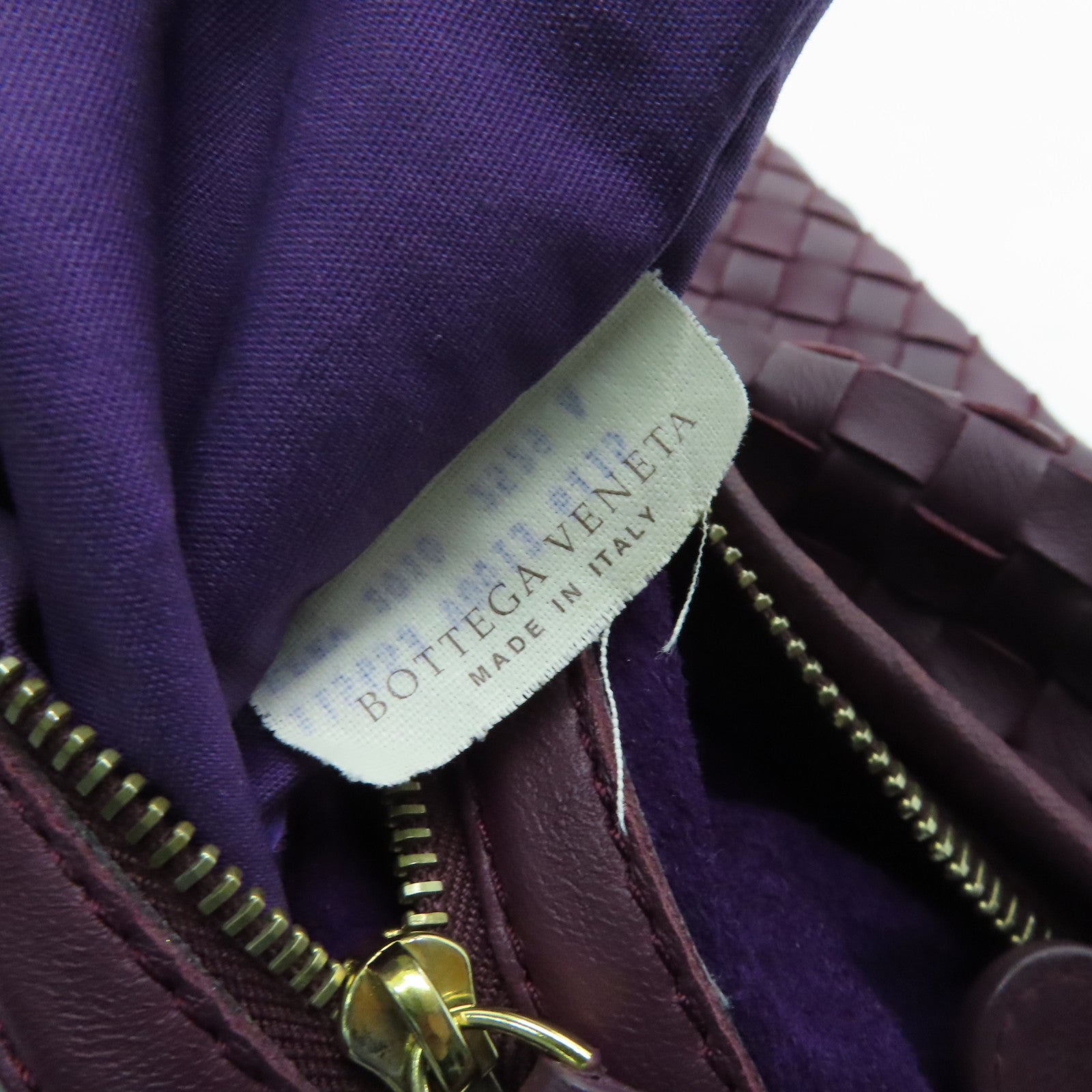 BOTTEGA VENETA 織紋皮革Shoulder Bag金扣肩背袋紫色