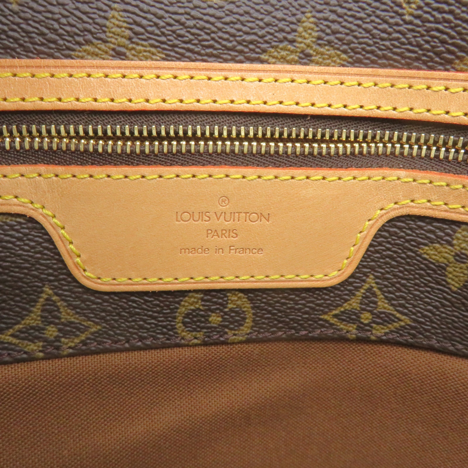 LOUIS VUITTON Monogram Sac Shopping Bag brown