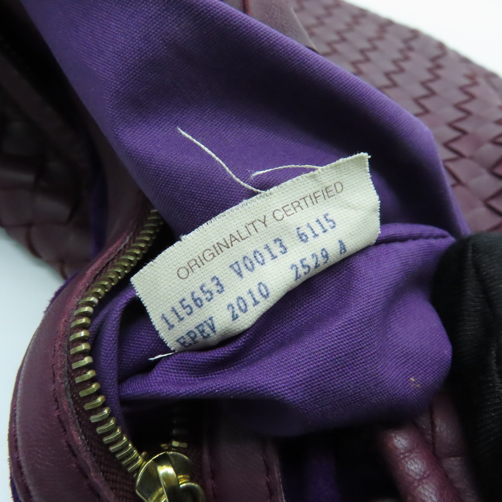 BOTTEGA VENETA 織紋皮革Shoulder Bag金扣肩背袋紫色