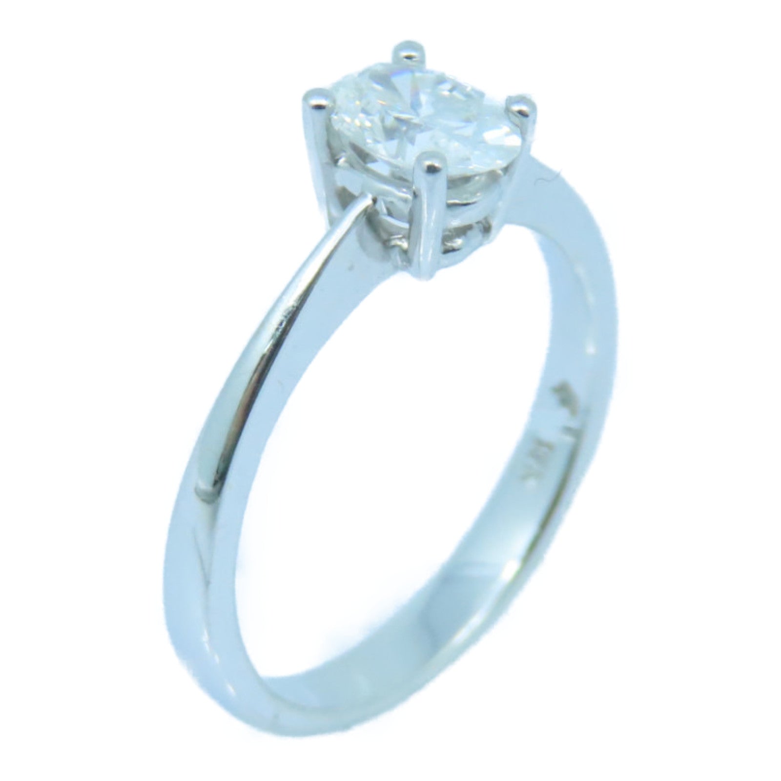 JEWELRY 18K白金Diamond Ring 0.51ct钻石戒指US#5