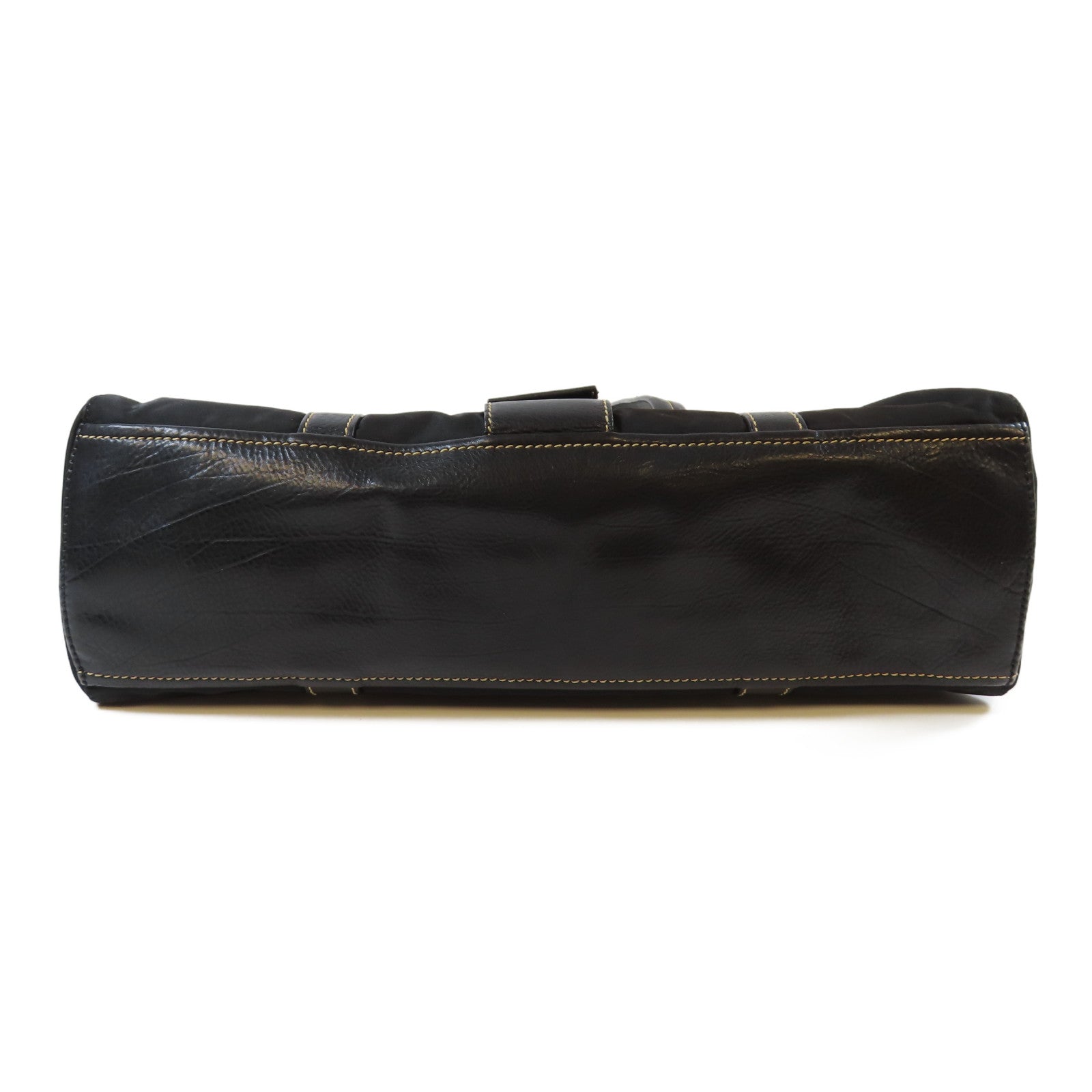 PRADA 尼龍Shoulder Bag銀扣肩背袋黑色