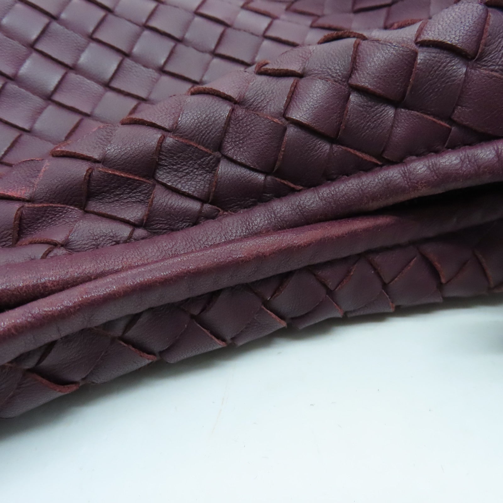 BOTTEGA VENETA 織紋皮革Shoulder Bag金扣肩背袋紫色