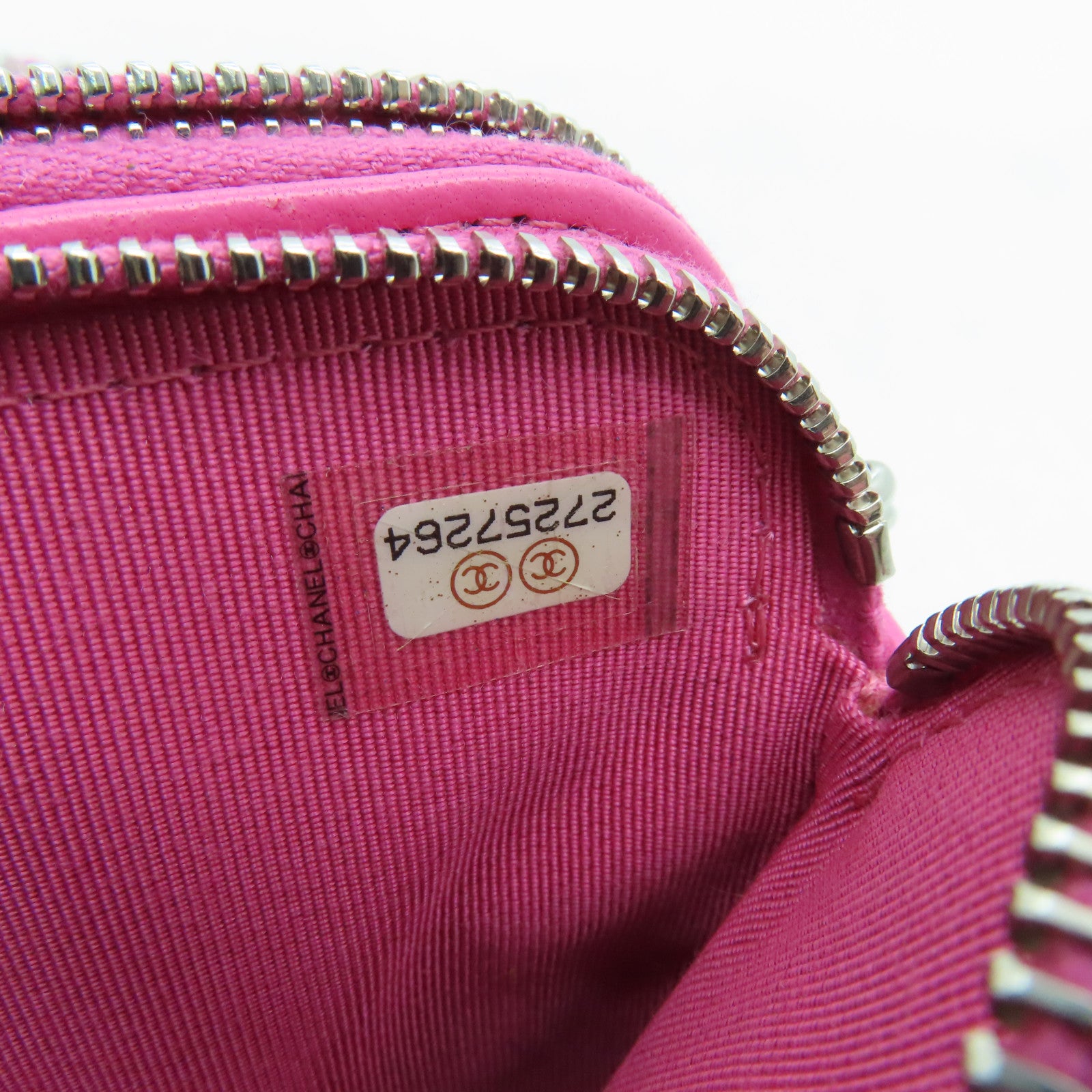 CHANEL 【激減優惠】菱格羊皮皮革Double Zip Shoulder Bag銀扣鏈帶肩背袋粉紅色