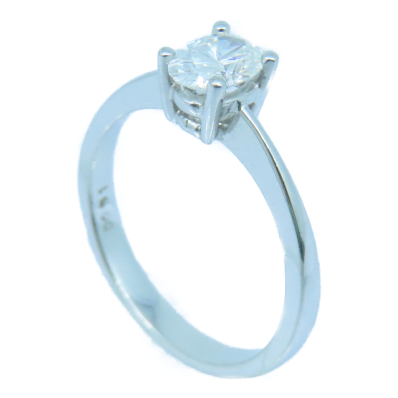 JEWELRY 18K白金Diamond Ring 0.51ct钻石戒指US#5