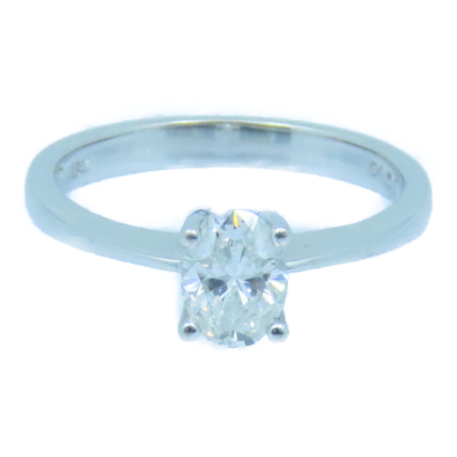 JEWELRY 18K白金Diamond Ring 0.51ct钻石戒指US#5