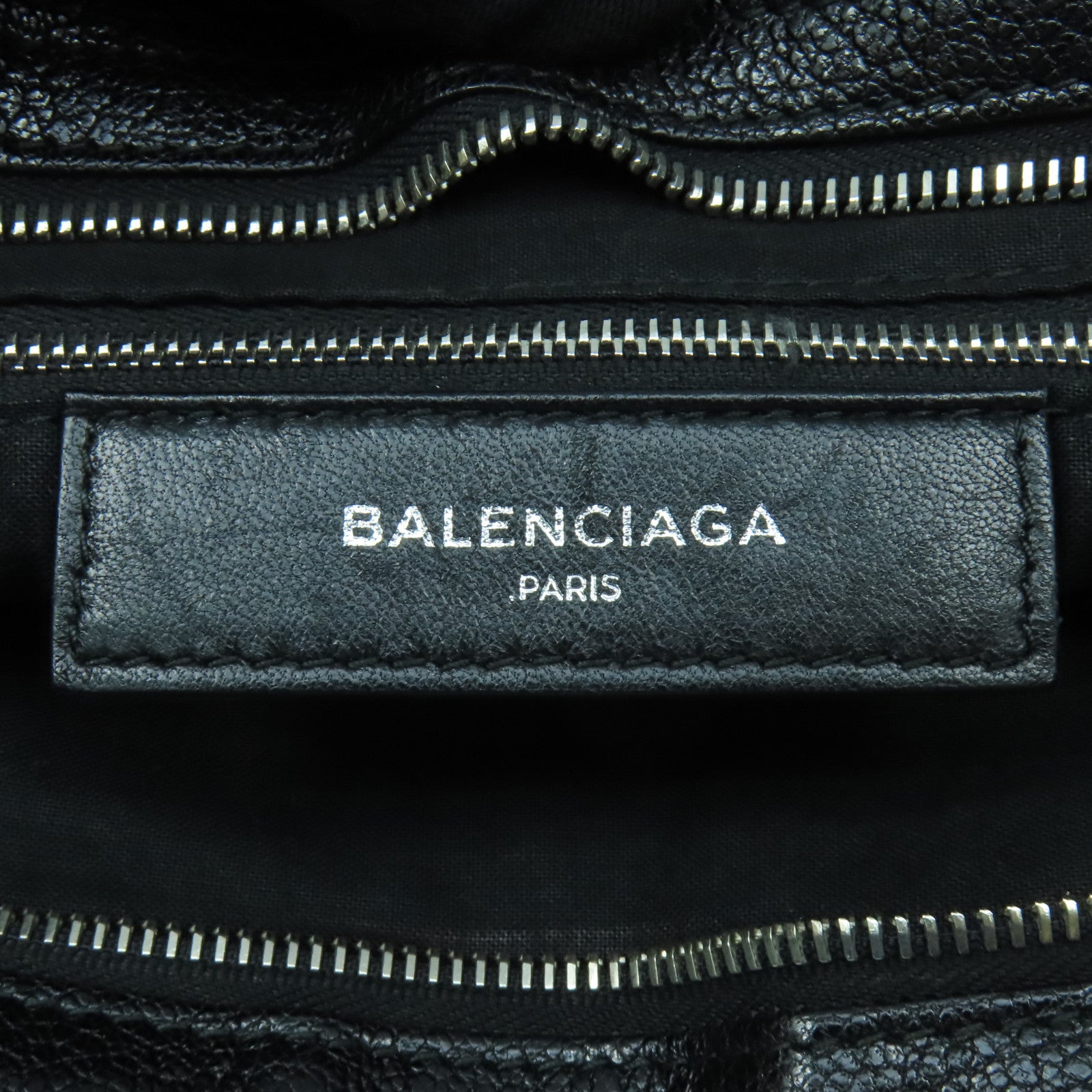 BALENCIAGA 牛皮皮革Classic City銀扣手挽肩背兩用袋黑色