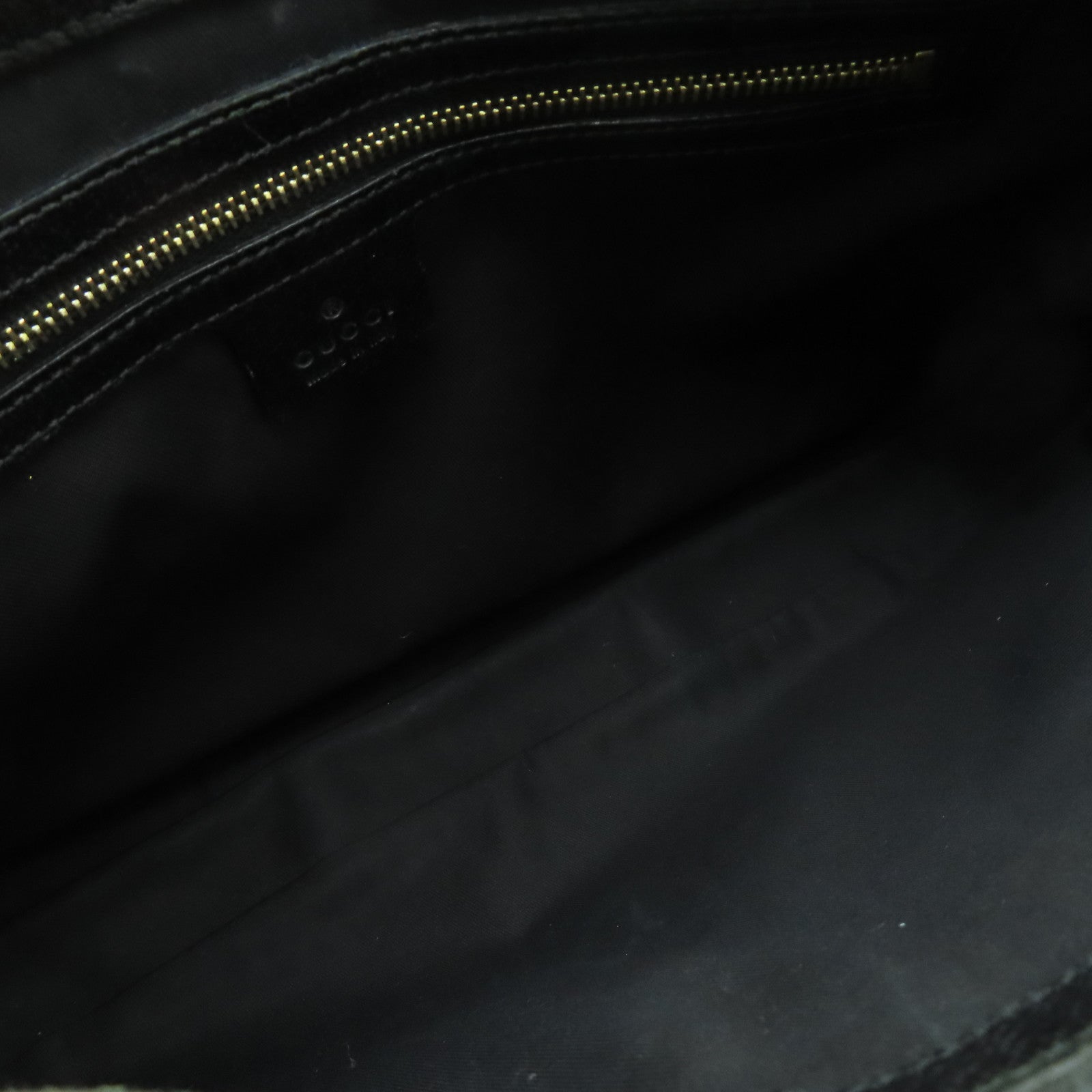 GUCCI 帆布Jackie Bag銀扣肩背袋黑色