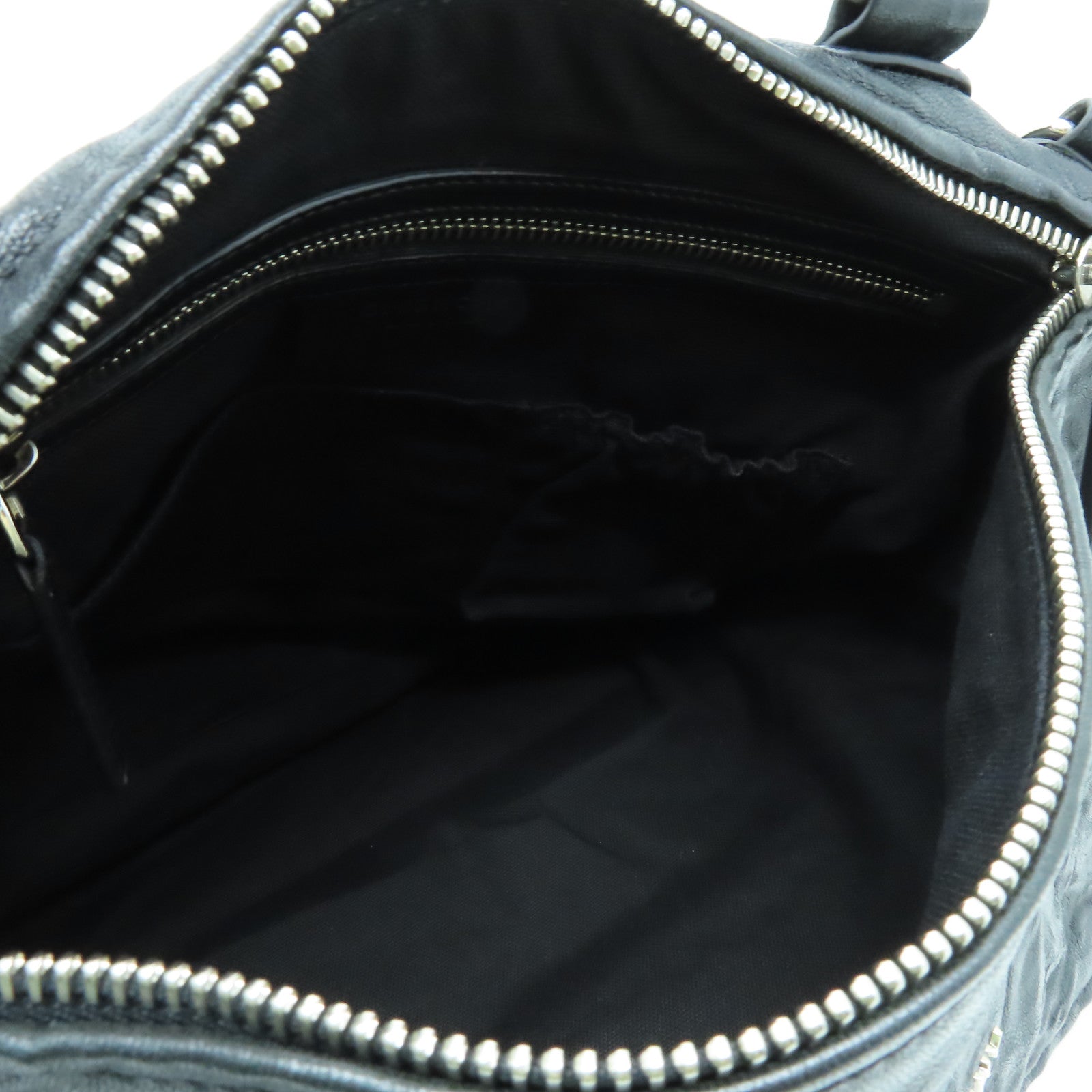 GIVENCHY 【激減優惠】牛皮皮革Pandora銀扣手挽肩背兩用袋黑色