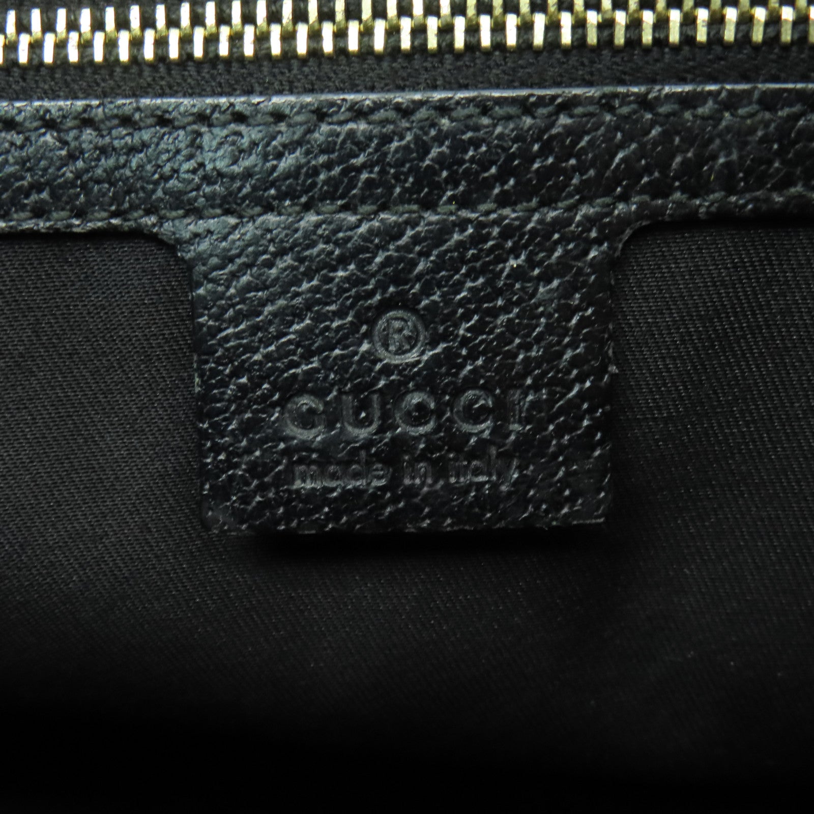 GUCCI 帆布Jackie Bag銀扣肩背袋黑色