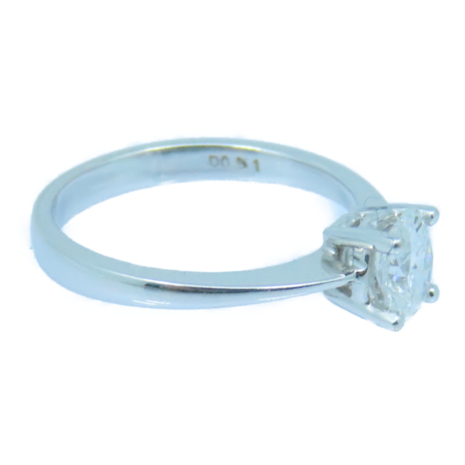 JEWELRY 18K白金Diamond Ring 0.51ct钻石戒指US#5