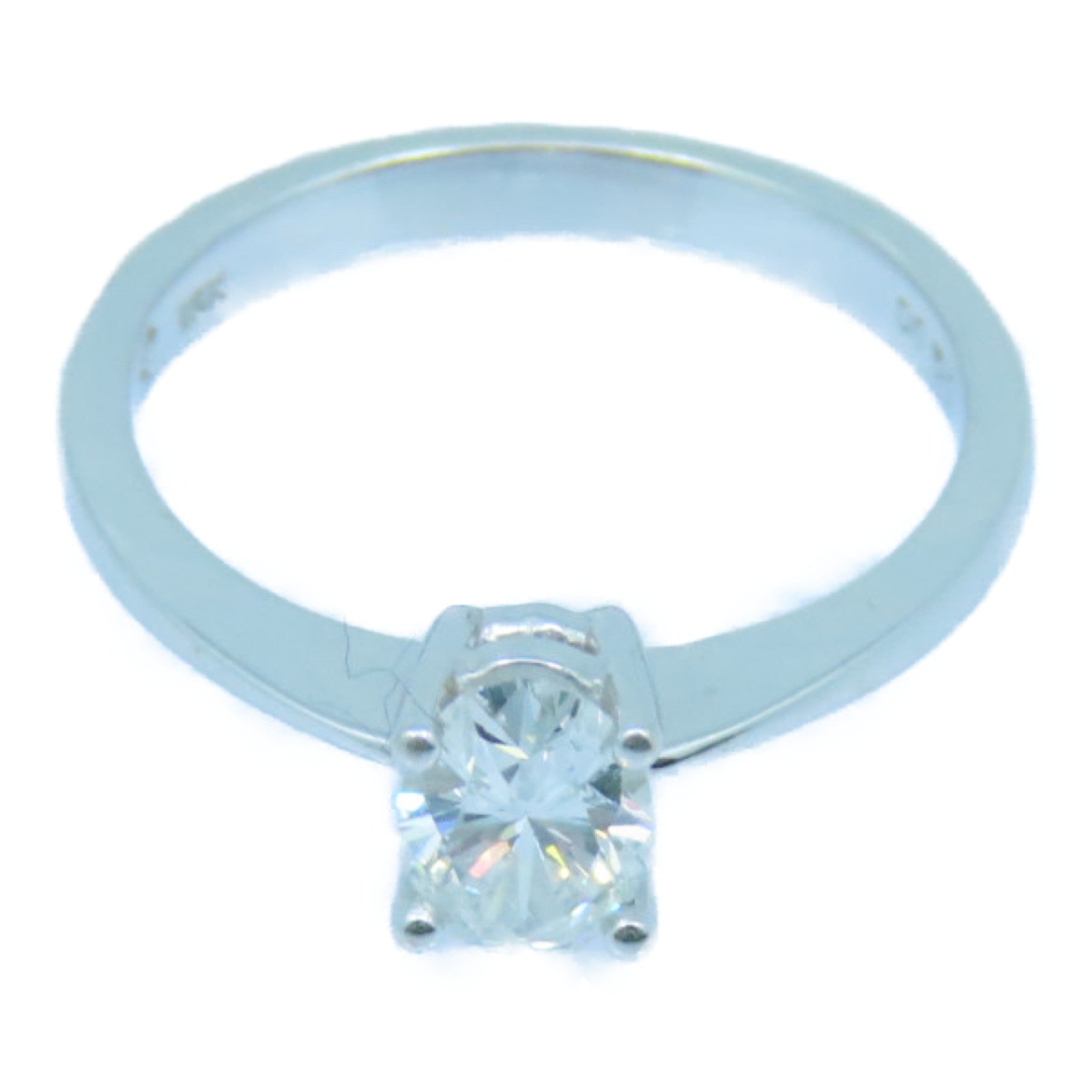 JEWELRY 18K白金Diamond Ring 0.51ct钻石戒指US#5