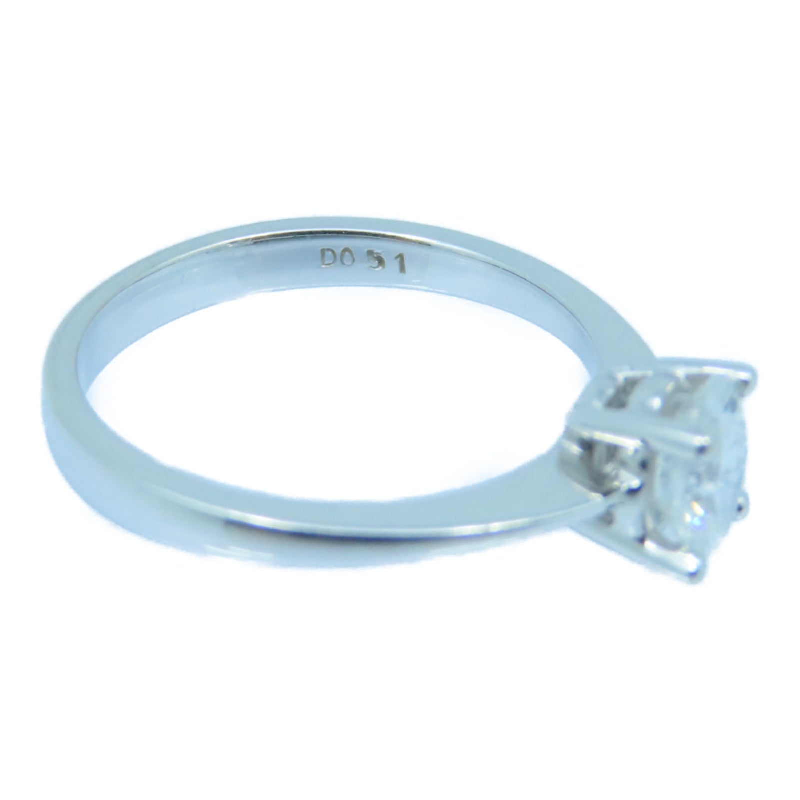 JEWELRY 18K白金Diamond Ring 0.51ct钻石戒指US#5