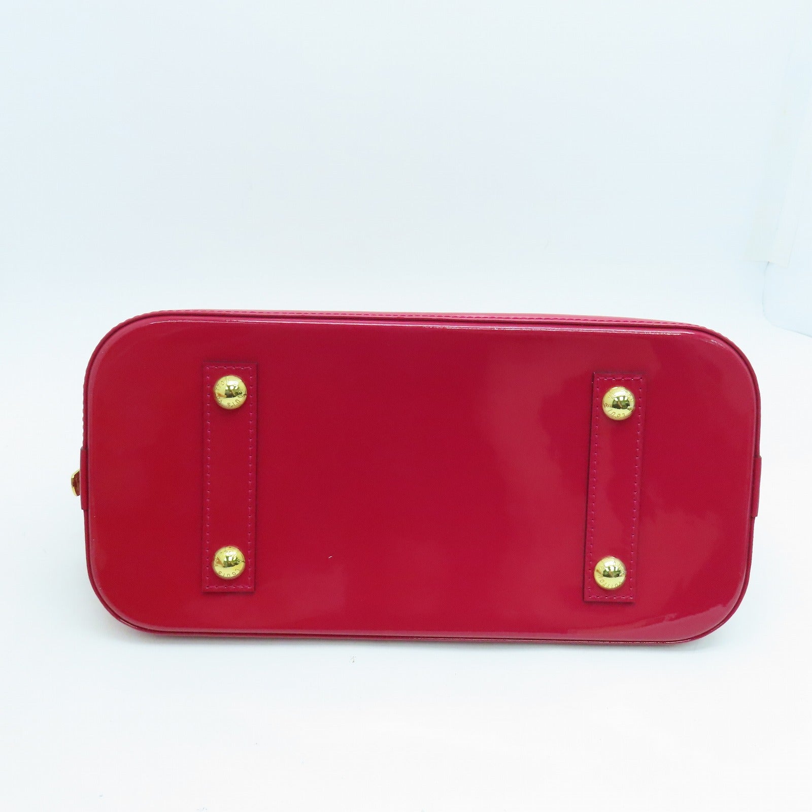 LOUIS VUITTON Vernis Alma PM Hand Bag金扣手挽袋紅色