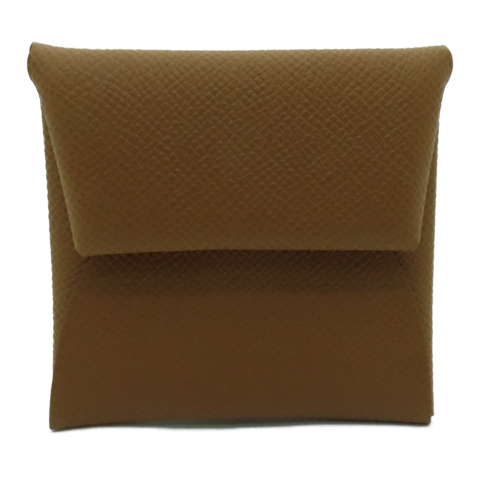 HERMES Veau Epsom皮革Bastia银扣零钱包金色