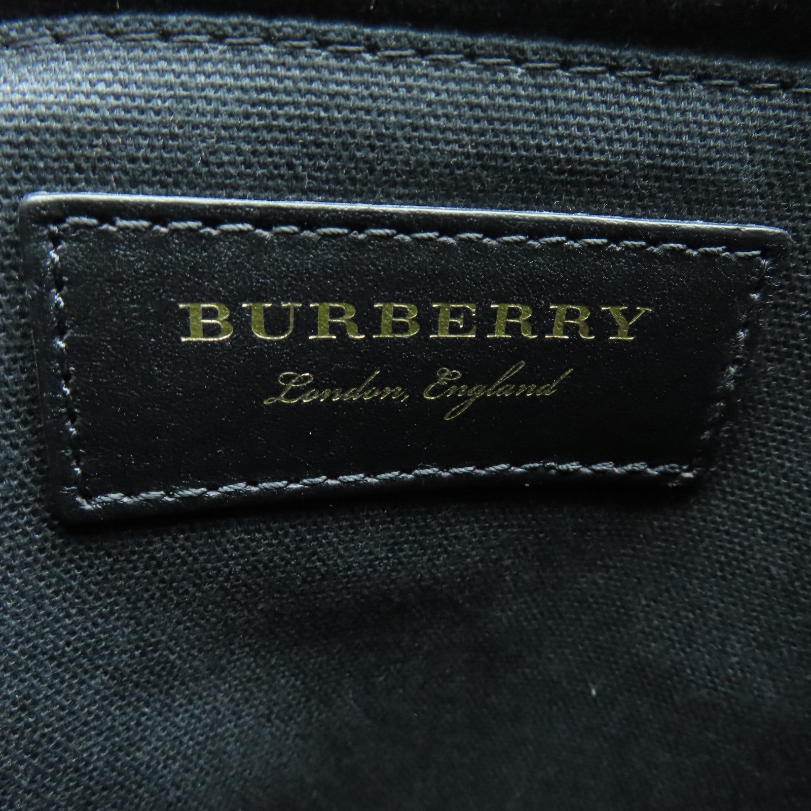 BURBERRY Leather Shoulder Bag Gold Buckle Brown/Checkered