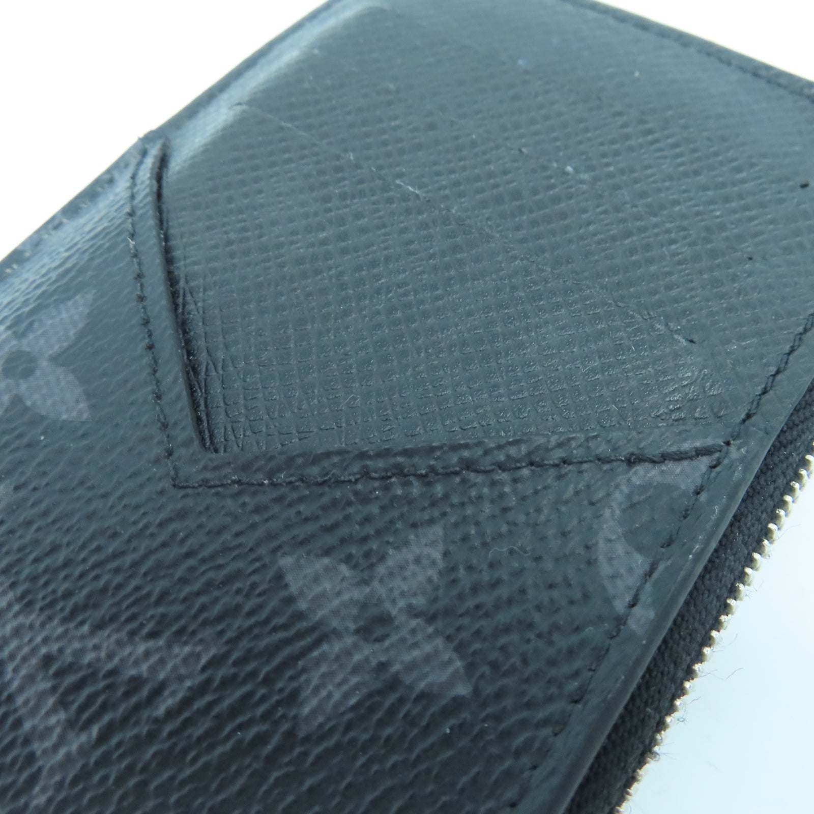LOUIS VUITTON Monogram Eclipse Coin Card Holder銀扣卡片包黑色