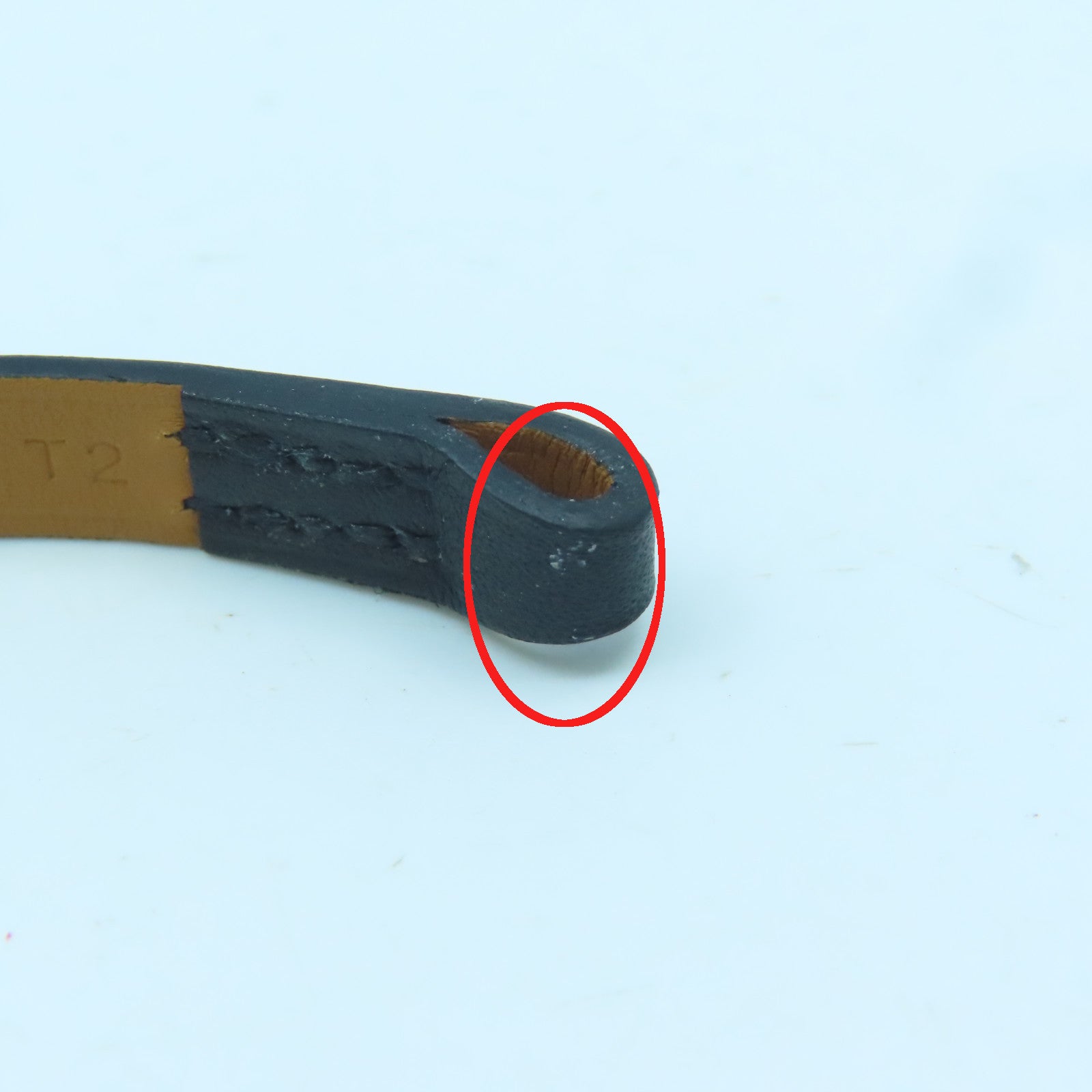 HERMES Swift皮革Rivale Mini Bracelet金扣手鏈黑色