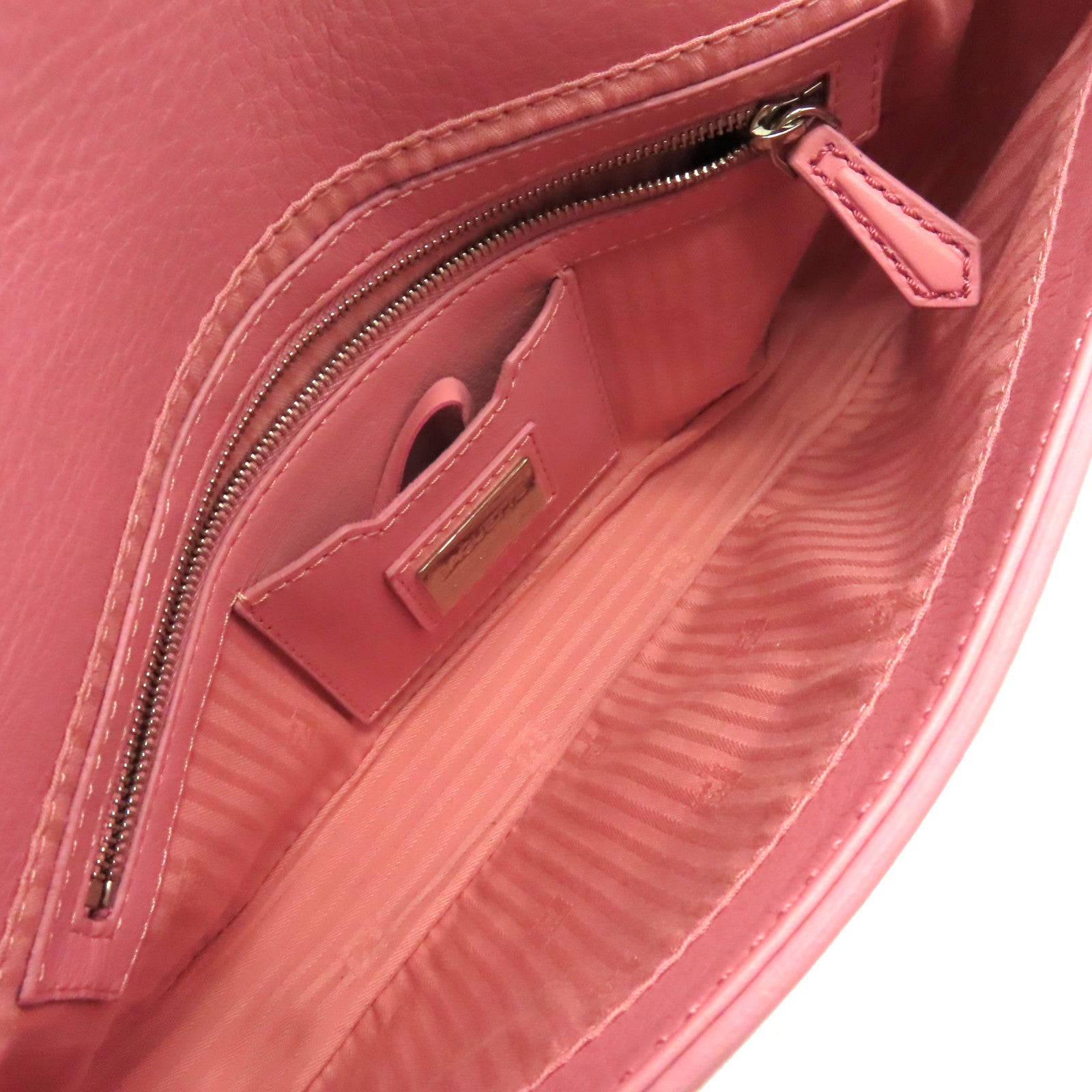 FENDI 牛皮皮革2Way Shoulder Bag手挽肩背兩用袋粉紅色