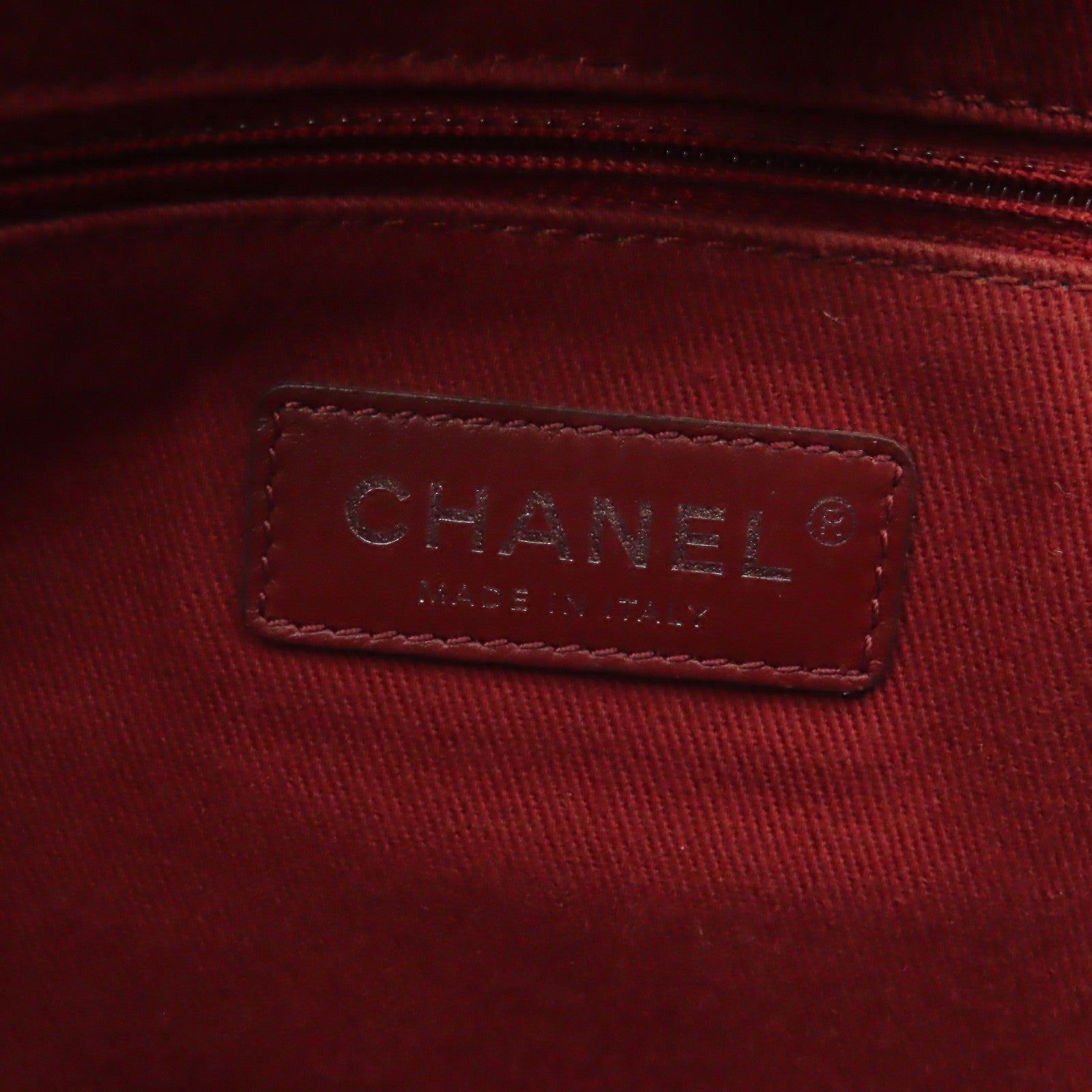 CHANEL 帆布Tote Bag銀扣手挽袋紅色
