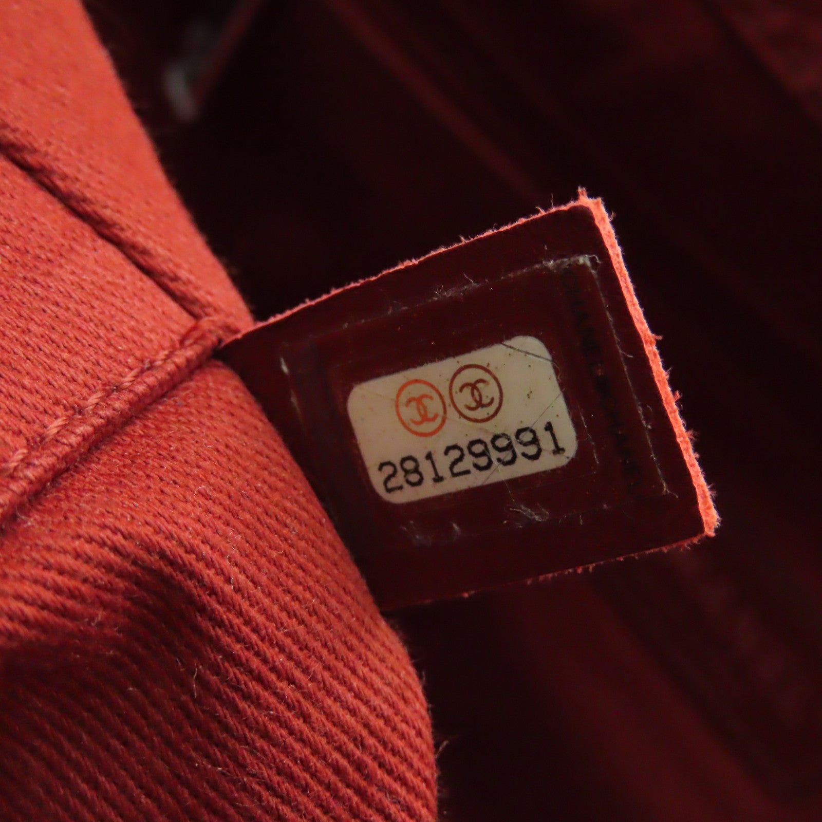 CHANEL 帆布Tote Bag銀扣手挽袋紅色