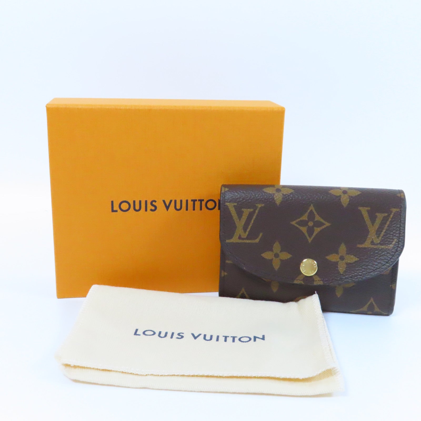 LOUIS VUITTON Monogram Rosalie金扣卡片套啡色