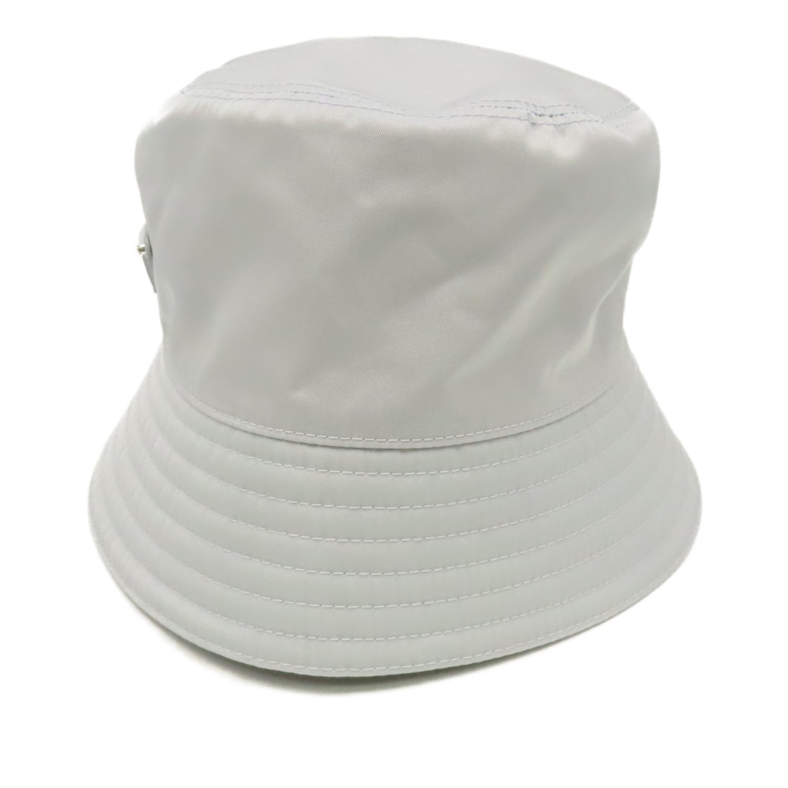 PRADA 尼龍Bagged Hat Small帽子灰藍色