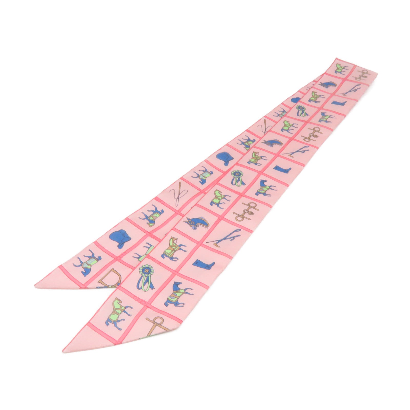 HERMES 丝质Twilly Scarf丝巾粉红色/彩色