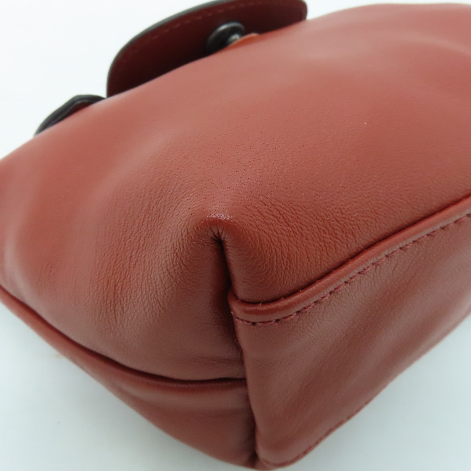 Longchamp 牛皮皮革2 Way Shoulder銀扣手挽肩背兩用袋啡色