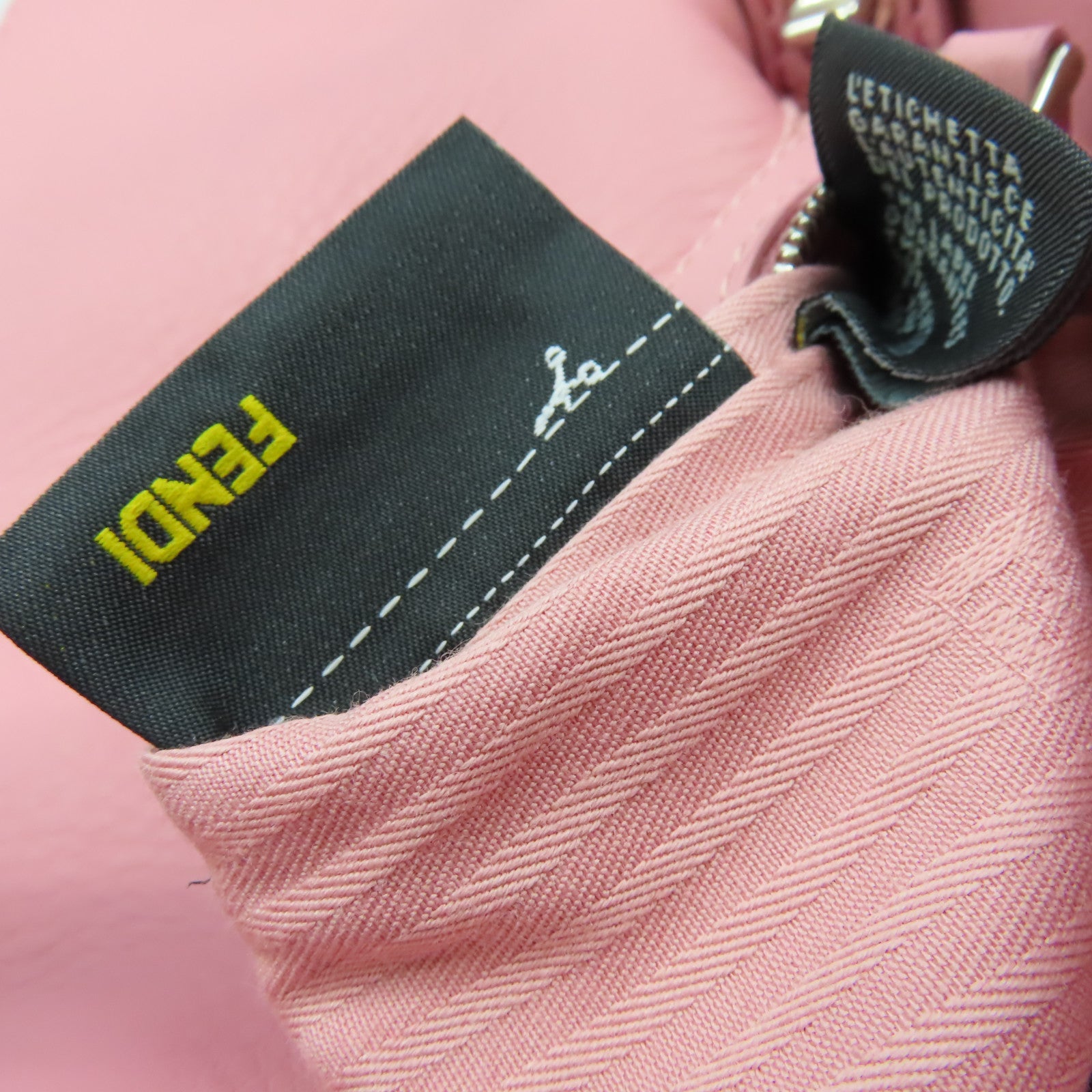 FENDI 牛皮皮革2Way Shoulder Bag手挽肩背兩用袋粉紅色