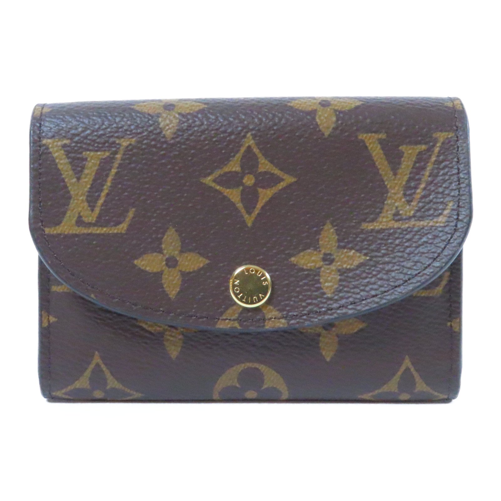 LOUIS VUITTON Monogram Rosalie金扣卡片套啡色