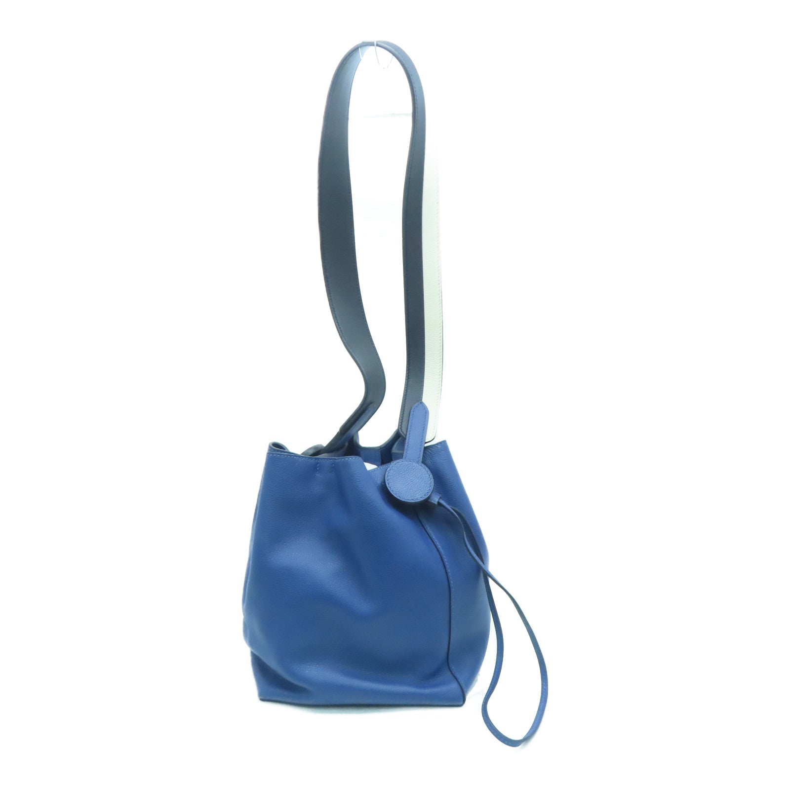 HERMES 【激减优惠】Evercolor皮革Licol 17肩背袋Bleu Brighton蓝色